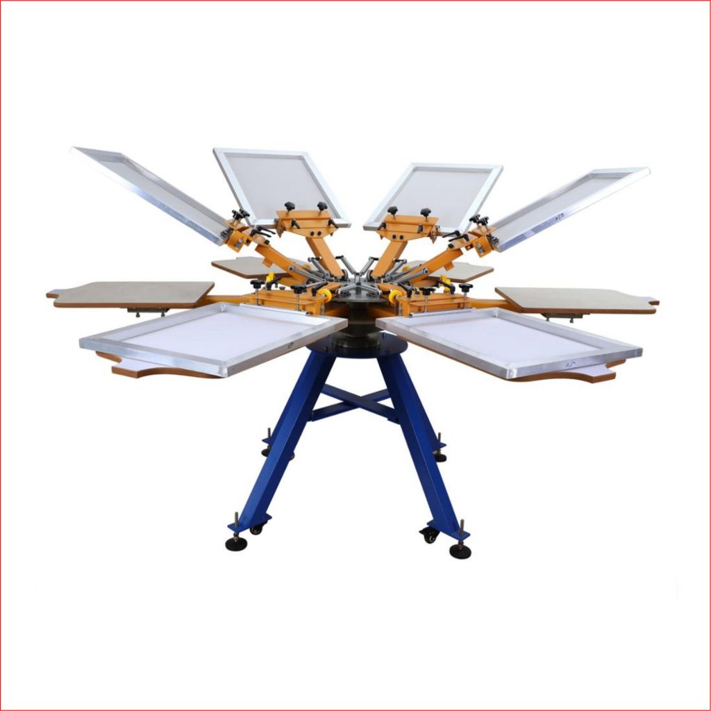 6 Color 6 Station silk screen printing machine