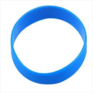 Big blue rubber wristband