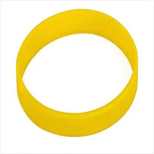 Big yellow rubber wristband