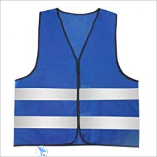 Blue reflective jacket