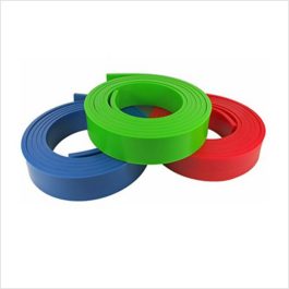 Coiled rubber squeegee