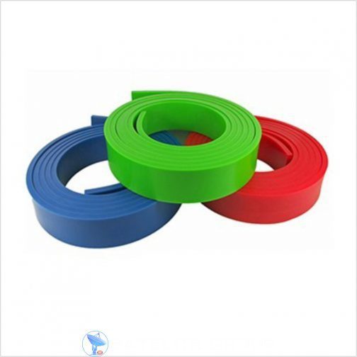 Coiled rubber squeegee
