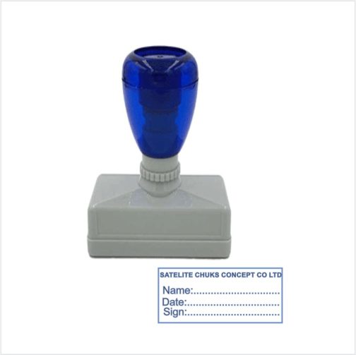 Square Blue Head Crystal Stamp