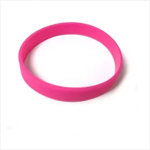Small pink rubber wristband