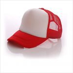 White & Red Sublimation Cap