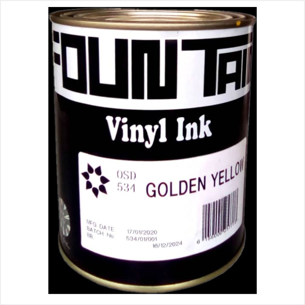 golden yellow pvc fountain ink