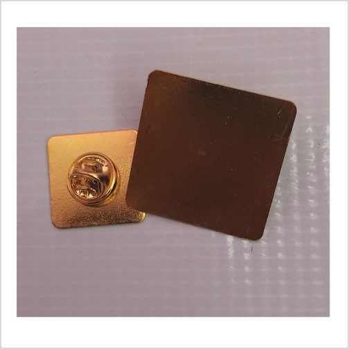 Square Lapel Pin With Round Pin